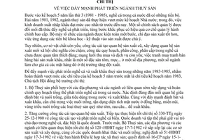 Chỉ thị 124-CT đẩy mạnh phát triển ngành thuỷ sản