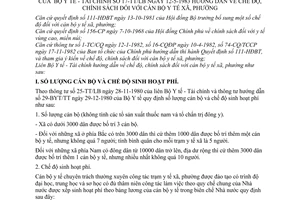 Thông tư liên bộ 17-TT/LB hướng dẫn chế độ chính sách cán bộ y tế xã phường
