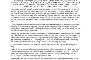 Thông tư 23-TT/TCĐ sửa đổi chế độ bảo hiểm xã hội nữ công nhân, viên chức nhận trẻ sơ sinh làm con nuôi trợ cấp bồi dưỡng khi sẩy thai, nạo thai