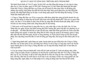 Chỉ thị 27/CT-UB bán xăng giá kinh doanh xe, máy tư nhân công tác quản lý, bảo vệ xăng dầu địa bàn thành phố Hồ Chí Minh