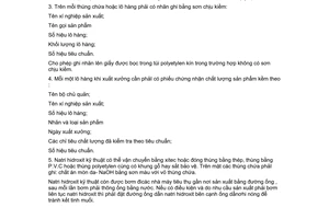 Tiêu chuẩn Việt Nam TCVN 3805:1983 về natri hidroxit kỹ thuật - bao gói, ghi nhãn, vận chuyển và bảo quản do Chủ nhiệm Ủy ban Khoa học và Kỹ thuật Nhà nước ban hành