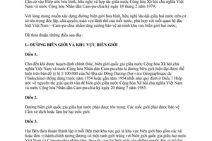 Hiệp định về quy chế biên giới giữa Việt Nam và Cam-pu-chia