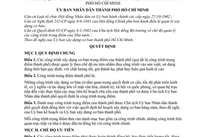 Quyết định 42/QĐ-UB chế độ quản lý công trình xây dựng cơ bản trọng điểm thành phố Hồ Chí Minh
