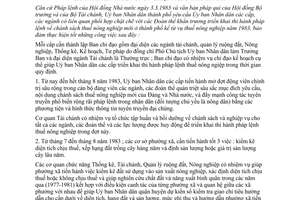 Chỉ thị 35/CT-UB triển khai thi hành pháp lệnh chánh sách thuế nông nghiệp mới