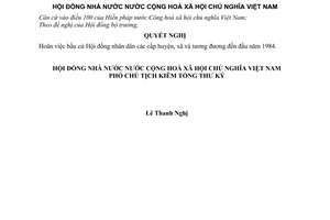 Nghị quyết 386-NQ/HĐNN7 hoãn việc bầu cử Hội đồng nhân dân các cấp