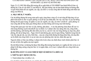 Thông tư 185-TT/PC hướng dẫn Điều lệ bảo vệ đường bộ