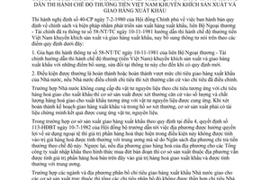 Thông tư 123-TTLB/NgT/TC hướng dẫn chế độ thưởng tiền Việt Nam khuyến khích sản xuất giao hàng xuất khẩu