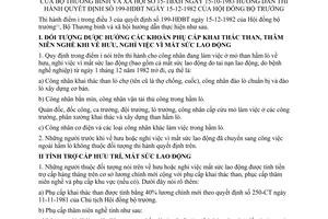 Thông tư 15-TBXH hướng dẫn Quyết định 199-HĐBT trợ cấp lao động