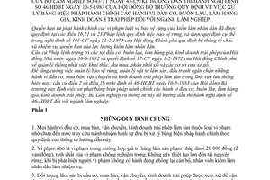 Thông tư 43-LN/KL hướng dẫn Nghị định 46-HĐBT hội đồng Bộ trưởng xử lý hành chính đầu cơ buôn lậu làm hàng giả kinh doanh trái phép ngành lâm nghiệp