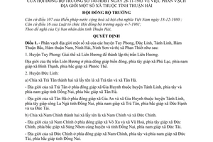 Quyết định 140-HĐBT  phân vạch địa giới xã thuộc tỉnh Thuận hải