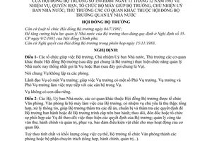 Nghị định 150-HĐBT nhiệm vụ quyền hạn, tổ chức bộ máy giúp Bộ trưởng Chủ nhiệm Uỷ ban Nhà nước, thủ trưởng cơ quan khác