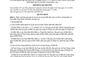 Quyết định 13-HĐBT phân vạch địa giới xã thuộc tỉnh Đak Lak