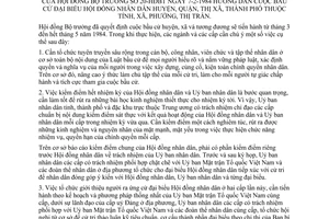 Thông tư 20-HĐBT Hướng dẫn bầu đại biểu Hội đồng nhân dân huyện, quận, thị xã, thành phố thuộc tỉnh, xã, phường, thị trấn