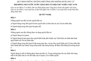 Nghị quyết 498-NQ/HĐNN7 quy định những trường hợp công dân không được bầu cử