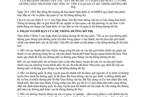 Thông tư liên tich 73-TTLB/GTXD bộ giao thông vận tải bộ xây dựng thi hành đầu tư vốn quản lý hệ thống đường đô thị