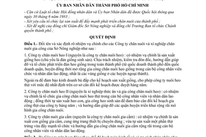 Quyết định 114/QĐ-UB tổ chức lại ngành chăn nuôi Sở Nông nghiệp