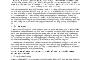 Thông tư 3-TT/LB tăng cường bảo vệ tài sản XHCN ngành Nội thương; đấu tranh chống đầu cơ, buôn lậu, làm hàng giả, kinh doanh trái phép