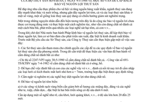 Chỉ thị 6-BTS/CT cấp bách bảo vệ nguồn lợi thuỷ sản