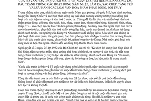 Thông tư liên Bộ 855-TT/LB hướng dẫn công tác đấu tranh chống xâm nhập sao chép tàng trữ lưu hành văn hoá phẩm phản động đồi trụy