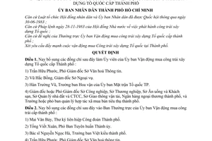 Quyết định 138/QĐ-UB tăng cường tổ chức Ủy ban vận động mua công trái xây dựng tổ quốc cấp thành phố