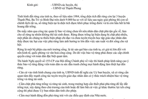 Chỉ thị 36/UB/CT năm 1984 tăng cường công tác quản lý bảo vệ rừng Bến Tre