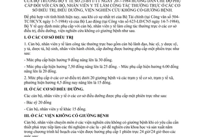 Thông tư 23-BYT/TT hướng dẫn phụ cấp cán bộ nhân viên y tế công tác thường trực cơ sở điều trị, điều dưỡng, Viện nghiên cứu không có giường bệnh