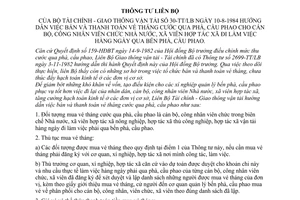 Thông tư liên tịch 30-TT/LB hướng dẫn bán thanh toán vé tháng cước qua phà, cầu phao cán bộ, công nhân viên chức Nhà nước, xã viên