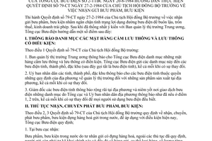 Thông tư 2-TTBC nhận gửi bưu phẩm bưu kiện hướng dẫn Quyết định 79-CT