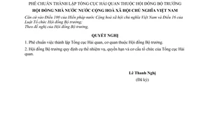 Nghị quyết 547-NQ/HĐNN7 phê chuẩn thành lập Tổng cục Hải quan thuộc Hội đồng Bộ trưởng