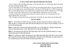 Quyết định 75/QĐ-UB đăng ký ghe đò, ghe trọng tải dưới 5 tấn