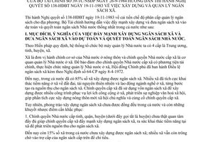 Thông tư 39-TC/NSĐP xây dựng quản lý ngân sách xã hướng dẫn Nghị quyết 138-HĐBT