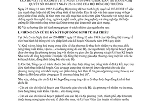 Thông tư 2001-BVT/TT chế độ hợp đồng kinh tế hai chiều hướng dẫn Nghị quyết 187-HĐBT