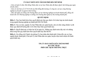 Quyết định 290/QĐ-UB quy định tạm thời tổ chức hợp tác kinh doanh trong ngành thương nghiệp