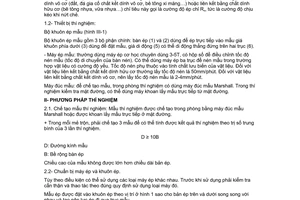 Tiêu chuẩn ngành 22TCN 73:1984 về quy trình thí nghiệm xác định cường độ ép chẻ của vật liệu hạt liên kết bằng các chất kết dính