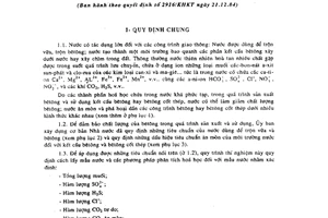 Tiêu chuẩn ngành 22 TCN 61:1984 về quy trình thí nghiệm phân tích nước dùng trong công trình giao thông do Bộ Giao thông vận tải ban hành