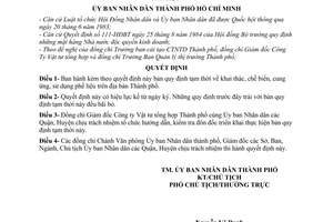 Quyết định 28/QĐ-UB quy định tạm thời  khai thác chế biến cung ứng sử dụng phế liệu