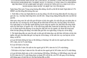 Thông tư 02-NH mức lãi suất tiền gửi cho vay Ngân hàng Nhà nước hợp tác xã tín dụng hướng dẫn Nghị định 178-HĐBT