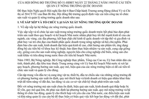 Nghị quyết 51-HĐBT cải tiến quản lý nông trường quốc doanh