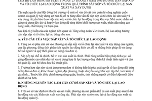 Thông tư 1-LĐ/TT hướng dẫn sắp xếp tổ chức lại lao động sản xuất xây dựng