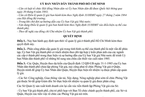 Quyết định 75/QĐ-UB Quy định tạm thời quản lý giá