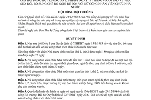 Quyết định 121-HĐBT sửa đổi chế độ nghỉ đẻ nữ công nhân viên chức Nhà nước