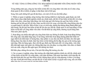 Chỉ thị162-CT tăng cường công tác bảo hiểm xã hội công nhân viên chức