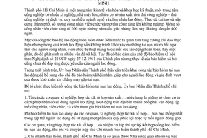 Chỉ thị 37/CT-UB bảo hiểm tai nạn lao động phạm vi thành phố Hồ Chí Minh