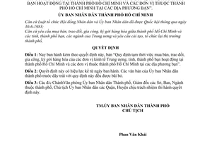 Quyết định 166/QĐ-UB Quy định tạm thời việc mua bán, trao đổi, gia công, ký gởi hàng hóa đơn vị kinh tế Trung ương,tỉnh