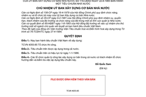 Quyết định 116-UBXD 1 tiêu chuẩn Nhà nước TCVN 4055-85 Tổ chức thi công