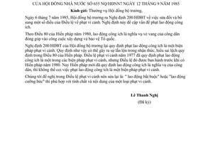 Nghị quyết 655 NQ/HĐNN7 phạt lao động công ích