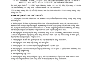 Thông tư 11-LĐ/TT hướng dẫn xếp bậc lương công nhân viên chức khu vực Nhà nước