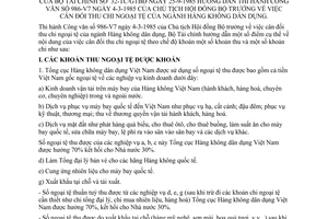 Thông tư 32-TC/GTBĐ cân đối thu chi ngoại tệ ngành Hàng không dân dụng hướng dẫn công văn 986-V7