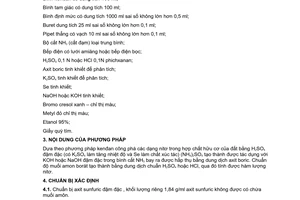 Tiêu chuẩn Việt Nam TCVN 4051:1985 về đất trồng trọt - phương pháp xác định tổng số ni tơ do Ủy ban Khoa học và Kỹ thuật Nhà nước ban hành