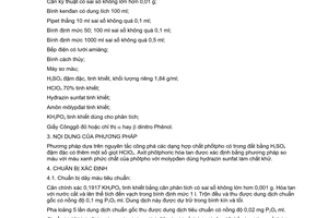 Tiêu chuẩn Việt Nam TCVN 4052:1985 về đất trồng trọt - Phương pháp xác định tổng số phốt pho do Ủy ban Khoa học và Kỹ thuật Nhà nước ban hành